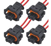 Conector de repuesto para inyector de inyector de diésel Bosch DJB7026Y-3.5-21 (4 x hembra) con cable 1928403874, 1928403698, 1 928 403 698, 1928404655, 1 928 404 655, 12790266, 3S7T14A464MA