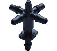 Conector de riego por goteo de 3/5 mm, junta de riego de tubo de 1/8 pulgadas, púas de 5 vías, desviador de agua cruzado, adaptador de flecha, divisores de jardín, sistemas de riego automáticos (10)