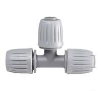 Conector de riego por goteo en T de bloqueo de 16 mm para sistema de pulverización de jardín, accesorio de riego de plástico con pestillo seguro (A)