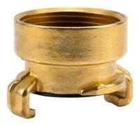 Pieza roscada de acoplamiento rápido de latón GARDENA con rosca interna: conexión de manguera, 42 mm (G 1 1/4 ") - rosca interna para grifos con rosca externa (7110-20)