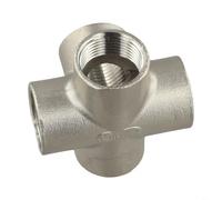 Conector de rosca interna de acero inoxidable de 5 puertos, conector multidirección, rosca hembra cónica NPT resistente a fugas, material 304, grado industrial, tamaño 1/2 pulgada, 3 (3/4 pulgadas)