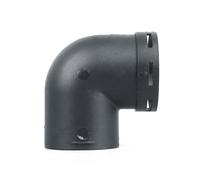 Conector de salida de aire - Adaptador de conducto de codo de PC de 90 grados de 3 pulgadas | Accesorio de tubo de escape de humo para manguera de ventilación de 60mm y 75mm, conector negro resistente