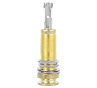 Conector de Salida de Pin Final para Guitarra, Bajo, Estéreo, Mono, Barril, Conector con Función de Bloqueo de Correa para Accesorios para Instrumentos Musicales(Oro)