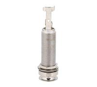 Conector de salida Mtlavishness plateado de 4 pulgadas con extremo roscado largo y cilindro. Reduce eficazmente el ruido de la guitarra y mejora la potencia de salida para bajo (Plata)