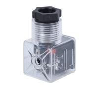 Conector de solenoide hidráulico universal PolyGen, juego de 5, conector de válvula solenoide transparente con iluminación LED de diagnóstico, para aplicaciones de metodo DC24V