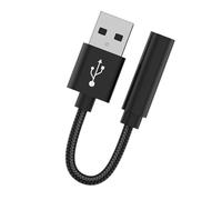 Conector de sonido USB a hembra de 3,5 mm, resistente al desgaste, tarjeta de sonido para smartphone, música, auriculares, cable estéreo USB a adaptador