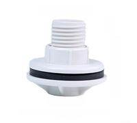 Conector de tanque de agua para manguera de jardín y lluvia, adaptador de tubería de PVC con rosca interna de 3/4 pulgadas y externa, acoplador de fugas para sistema de riego al aire libre, blanco o