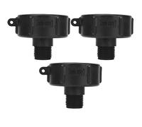 Conector de tanque IBC Rosca G3/4 Adaptador de drenaje de plástico ABS Conector de válvula de repuesto Juego de 3 piezas para tanques IBC Barriles químicos Contenedores de (S60*MA)