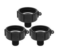 Conector de tanque IBC, rosca G3/4, adaptador de drenaje de plástico ABS, kit de montaje de válvula de repuesto para tanques IBC y barriles químicos, 3 piezas (S60*6)