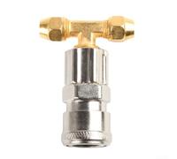 Conector de tanque neumático de tres vías para camiones y remolques, entrada de 1/4 pulgadas, diámetro de 6 mm, ajuste rápido de metal (B)