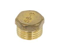 Conector de tapón de extremo de cabeza hexagonal de tubo de latón macho hembra