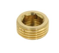 Conector de tapón de extremo de cabeza hexagonal de tubo de latón macho hembra