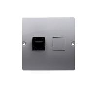 Conector de teléfono individual RJ12 Simon Basic acero BMT1.02/21