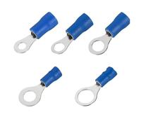 Conector de terminación anular, Conector de cable con aislamiento de anillo, 100/50/10 piezas, azul RV2 M3-M8, terminal de crimpado de anillo(100pcs,RV2-3)