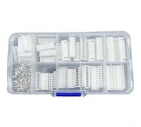 Conector de terminal, 235 piezas XH 2.54 mm Kit de conector de pin recto 6P 7P 8P 9P 10P con Shell y pines Surtido
