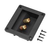 Conector de Terminal de Altavoz, 2 Carcasas de Caja de Conector de Terminal de Cableado Chapado en Cobre Puro con 2 Orificios de Montaje para Altavoz HiFi