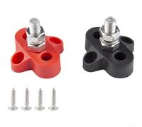 Conector de terminal de batería de acero inoxidable M8 de 48 V con arandela de latón para sistemas eléctricos de RV y marinos y uso en camiones (A)