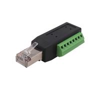 Conector de Terminal de Tornillo RJ45, Conector Macho Sin Soldadura RJ45 A Adaptador de Bloque de Terminales de 8 Pines para Ethernet Cat5/6/7 AV