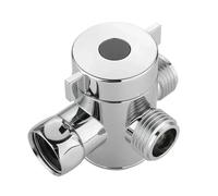 Conector de tres vías for baño, adaptador en T 1/2 pulgadas, válvula desviadora derivación ducha ajustable for cabezal bidé, 2 uds Para BañO
