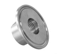 Conector de triple abrazadera de acero inoxidable 304 de 0.5 pulgadas TC Tri Clover a /2 pulgadas hembra para adaptador NPT con virola de 50.5 mm portabrocas sanitarias de liberación rápida para