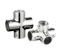 Conector de tubería: adaptador de soporte de acero inoxidable, accesorio de pasamanos marino, junta de barandilla resistente a la corrosión, soporte de barandilla resistente para barco, marco de