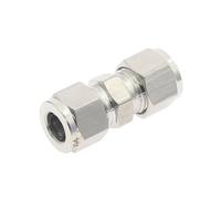 Conector de tubería de acero inoxidable 304, 1 pieza, diámetro variable de 3 a 12 mm, doble casquillo, conexión de compresión recta, acoplador(10mm-12mm)