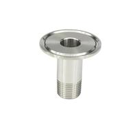 Conector de tubería de acero inoxidable 304 de 1/2" BSPT macho x 1,5" Tri Clamp for elaboración casera