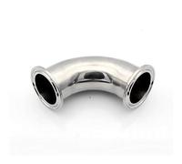 Conector de tubería de acero inoxidable 304 de 90 grados con codo - Virola de triple abrazadera sanitaria, diámetro exterior de 19 mm a 102 mm, 1 pieza(32mm x ferrule 50.5)