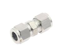 Conector de tubería de acero inoxidable SS 304, 1 pieza, diámetro exterior de tubería variable de 3 a 12 mm, doble casquillo, conexión de compresión recta(6mm-12mm)