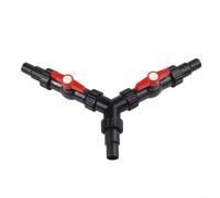 Conector de tubería de agua distribuidor en Y de válvula de 3 vías para bombas de estanque y canales, adaptador ABS con sello de fugas para sistemas de riego de jardín (CST-01F)