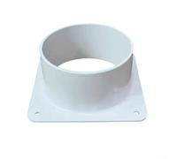 Conector de tubería de brida de pared para conducto de ventilación PVC, brida recta tubo de ventilación herramientas de conducto de plástico (100 mm)