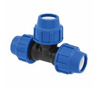Conector de Tubería de Polietileno de Aqua - Pieza en T - 32mm x 32 mm x 32mm - Accesorios de PP PN16 - Racor de Fontanería para Tuberías de PE80, PE100 - 1 pieza - SmartProduct
