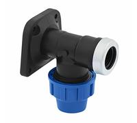 Conector de Tubería de Polietileno de Aqua - Placa de Pared - 20mm x 1/2” - Accesorios de PP PN16 - Racor de Fontanería para Tuberías de PE80, PE100 - 1 pieza - SmartProduct