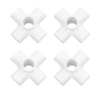 Conector de tubería de PVC, accesorios de tubería de 6 vías, fácil de conectar, estructura estable de impacto para uso en interiores y exteriores (blanco)