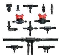 Conector de tubería de PVC de 8/11 3/8 pulgadas a 4/7 mm, divisor, codo en T, reductor, acoplamiento for manguera de jardín, accesorios de riego por goteo(8/11 to 4 way)