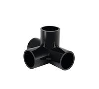 Conector de tubería de PVC negro for riego de jardín, acuario, adaptador de tubería for pecera, codo y unión en T.(4-Way,32mm)