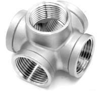 Conector de tubería de rosca interna de acero inoxidable 304 NPT de 5 vías para redes de enrutamiento complejas, junta cruzada resistente de 1 pulgada (1 pulgada)