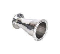 Conector de tubería de soldadura con reductor de férula de triple abrazadera de acero inoxidable SS304 de grado alimenticio for uso sanitario, diámetro exterior 45-102(45mm x 76mm)