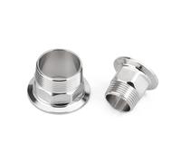 Conector de tubería de triple abrazadera de acero inoxidable 304, hexagonal, BSPT macho de 1/4", 3/8", 1/2", 3/4", 1", 1-1/2" y 2"(DN10 1l4 BSPT K40)