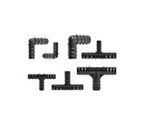 Conector de tubería PE PE 16 mm 20 mm 25 mm TEE Repep Intercambio 1/2 3/4 Drop de jardín conector de tubería Irigerant 4pcs conector de conector(B)