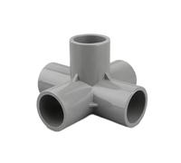Conector de tubería PVC gris, 20, 25 y 32mm, codo recto, juntas cruzadas en T, adaptador agua, 3, 4, 5 6 vías, 1 ud(Yellow,I.D 20mm)