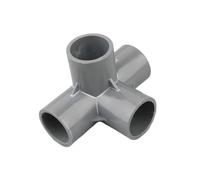 Conector de tubería PVC gris, 20, 25 y 32mm, codo recto, juntas cruzadas en T, adaptador agua, 3, 4, 5 6 vías, 1 ud(PURPLE,I.D 20mm)