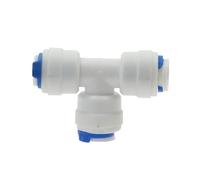 Conector de tubería rápida de agua RO, conector de plástico en T tipo T de 1/4 "y 3/8", conexión de agua de ósmosis inversa for acuario, 5 uds.(PE 1I4-3I8-1I4)