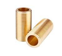 Conector de tuberías de latón de rosca macho BSPP de 1/2 "y 3/4", junta de acoplador de conector extensible largo y roscado completo de 30, 40, 50, 60, 80, 100 y 120mm de largo(80mm 3/4")