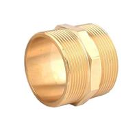 Conector de tubo cobre con boquilla Hexagonal G1, 1,2, 5 pulgadas, latón macho a rosca, junta ajuste a tope, suministros manguera for jardín(G1.2 to G1 Inch)