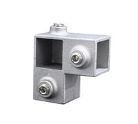 Conector de tubo cuadrado de aleación de aluminio de 20 x 20 mm, conector de tubo cuadrado fijo