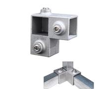 Conector de tubo cuadrado de aleación de aluminio de 25 x 25 mm para marcos de muebles y cierre de conexión estructural