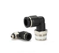 Conector de tubo de acoplamiento de aire para manguera, adaptadores de aire negros, roscas BSPT y G con junta (8-04 (8 mm-1l2), PC)