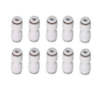 Conector de tubo de ajuste neumático de conexión directa por empuje, conector de línea de aire neumático con doble sellado para tuberías y tubos, boquilla giratoria 360° para aire (PU16 (10 unidades))
