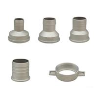 Conector de tubo de aluminio para bomba de agua con junta de goma diseñada para una fijación segura y compatibilidad con varios tamaños de tubo (2 a 1.2 pulgadas)